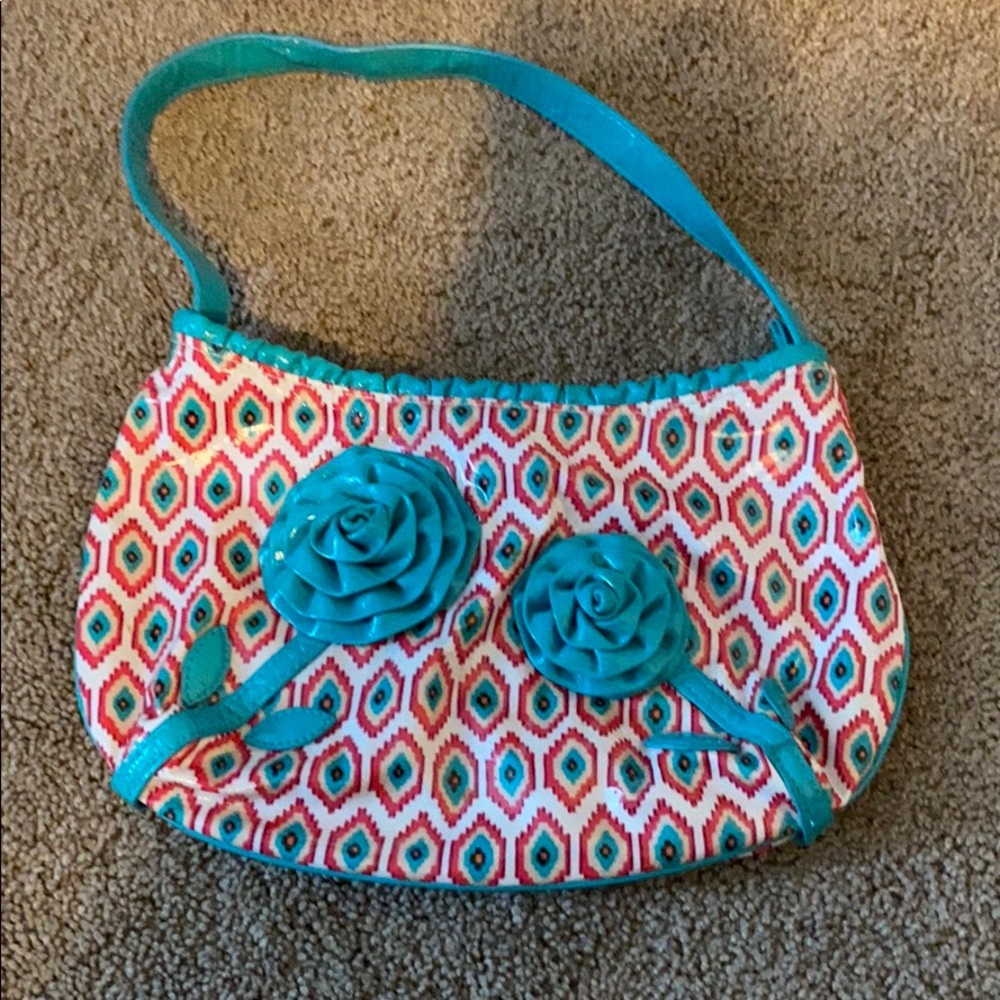 blue flower vera bradley purse